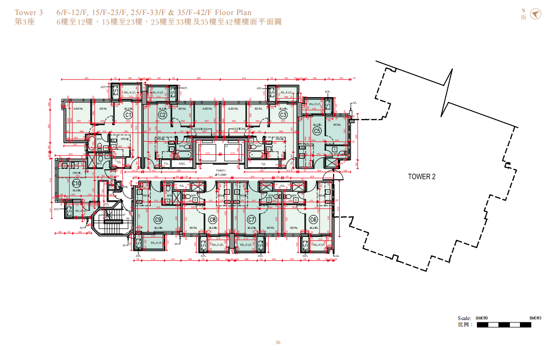 柏景峰標準層平面圖