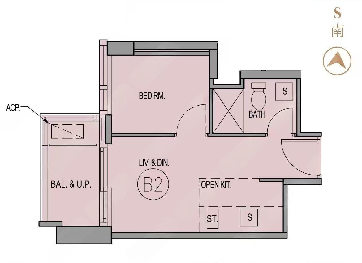 柏景峰1房單位 293呎